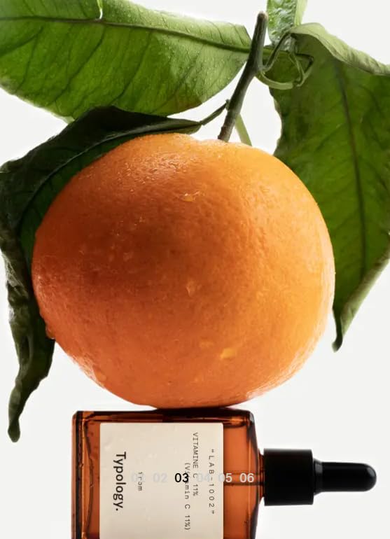 Typology Radiance Serum with 11% Vitamin C – 99% Naturally Derived, Vegan, Made in France