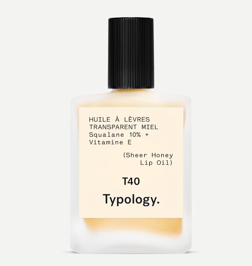 Typology T40 Tinted Lip Oil with Squalane 10% + Vitamin E – Sheer Honey