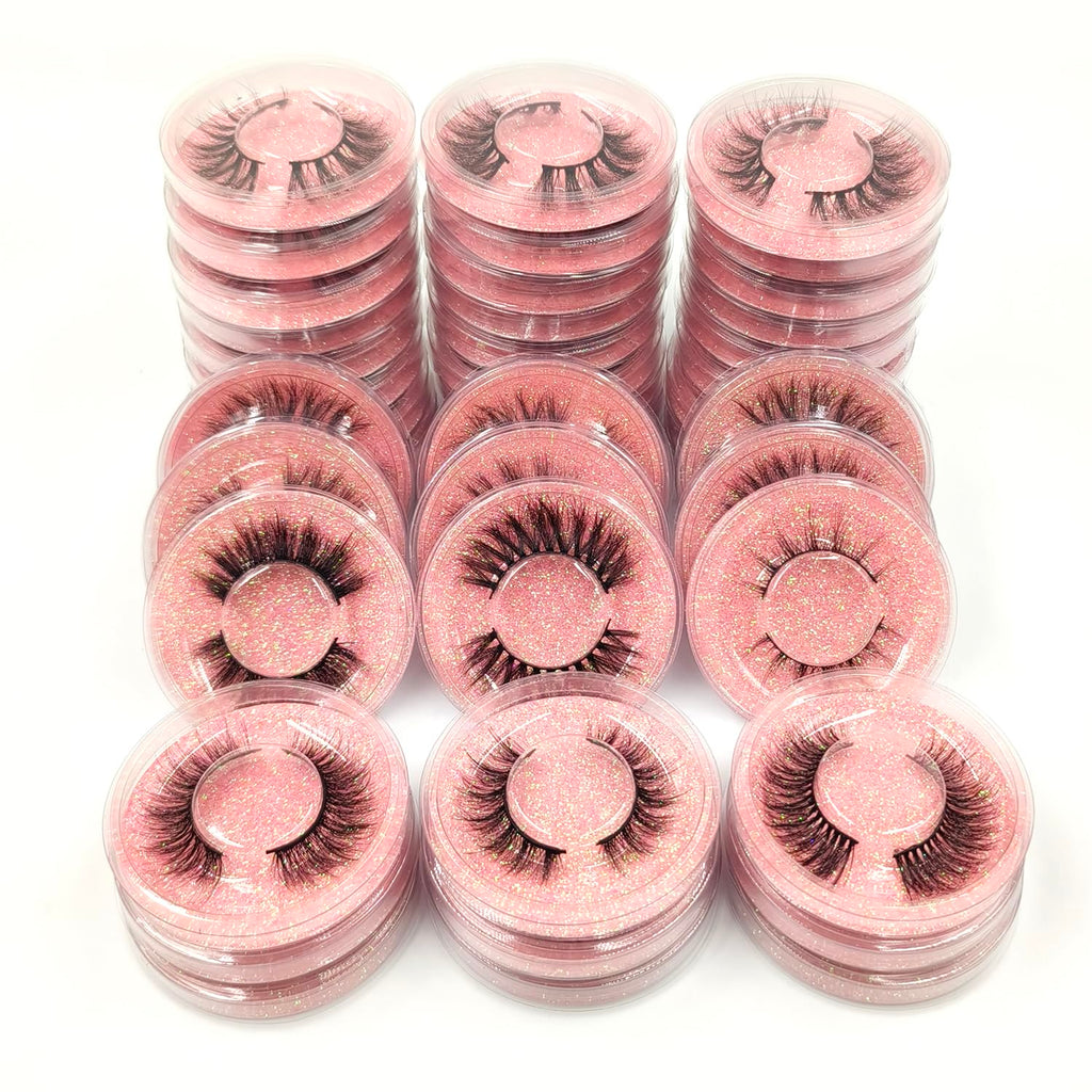 U-Hotmi Wholesale Fales Eyelashes – Mink Lashes Thick 5D Volume Natural Fake Lashes Pack (50 Pairs)