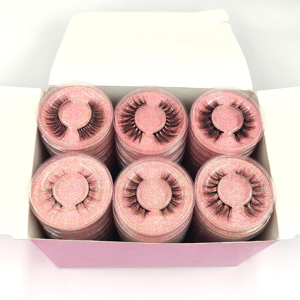 U-Hotmi Wholesale Fales Eyelashes – Mink Lashes Thick 5D Volume Natural Fake Lashes Pack (50 Pairs)
