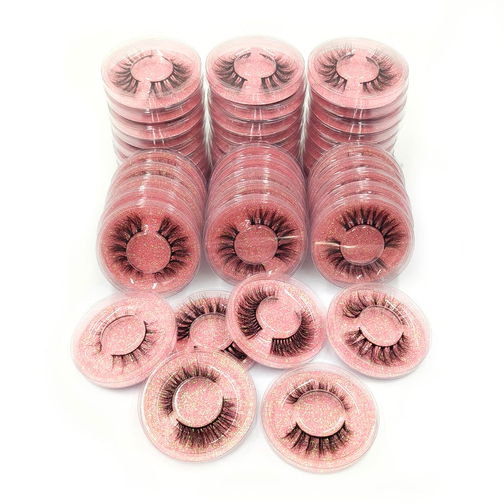 U-Hotmi Wholesale Fales Eyelashes – Mink Lashes Thick 5D Volume Natural Fake Lashes Pack (50 Pairs)