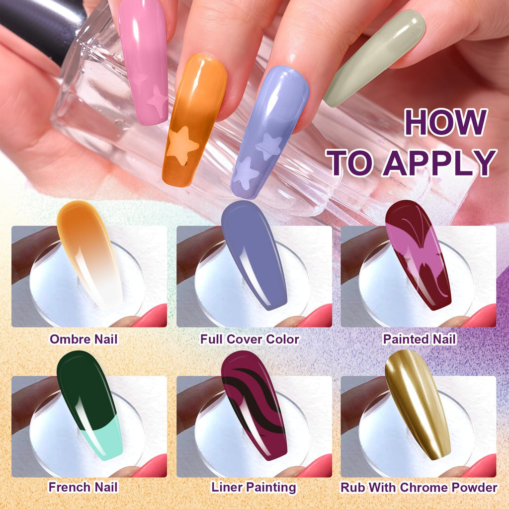 U-Shinein Gradient Painting Gel – 9-Color Ombre Gel Set for Nail Art & DIY Manicures