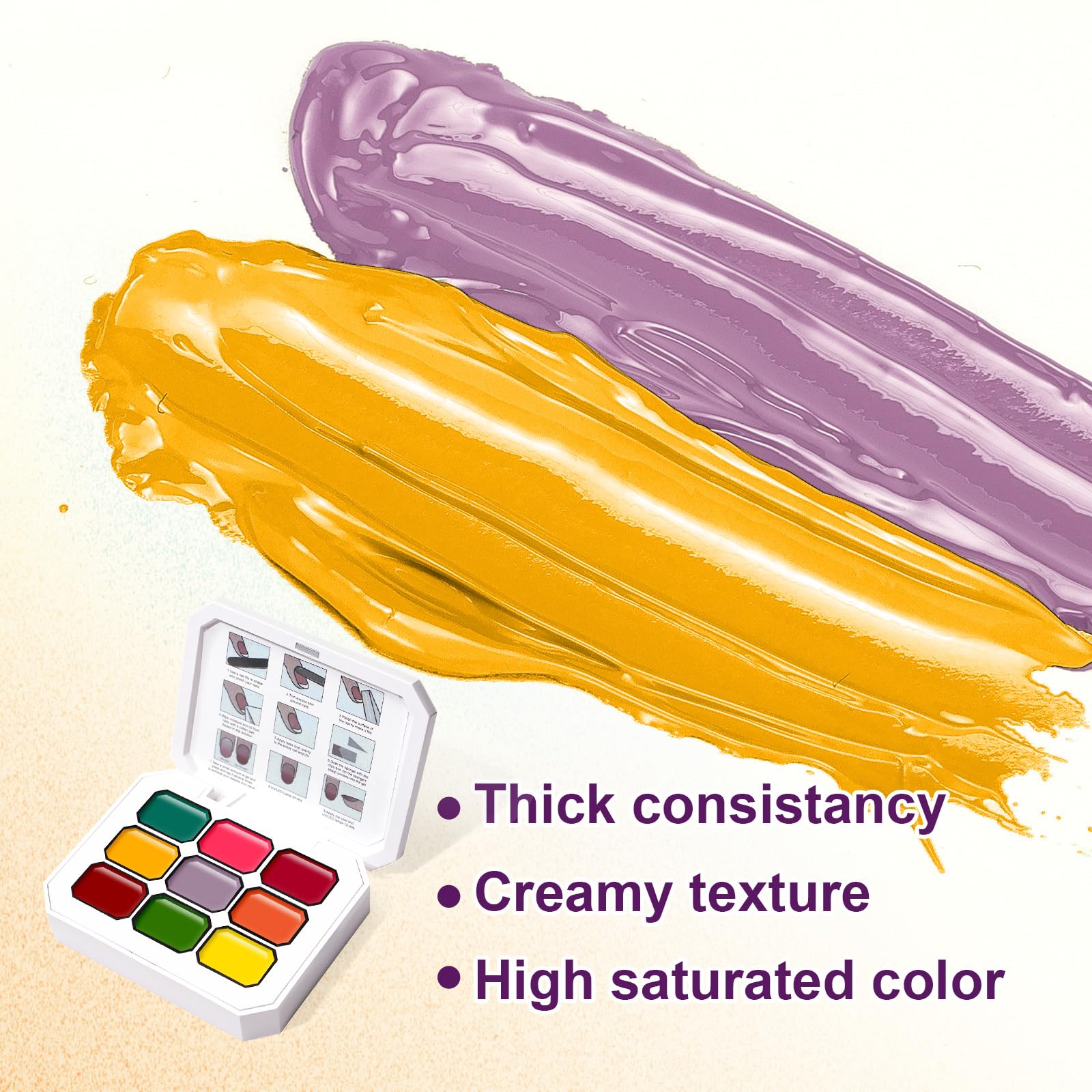 U-Shinein Gradient Painting Gel – 9-Color Ombre Gel Nail Polish Kit for DIY Nail Art