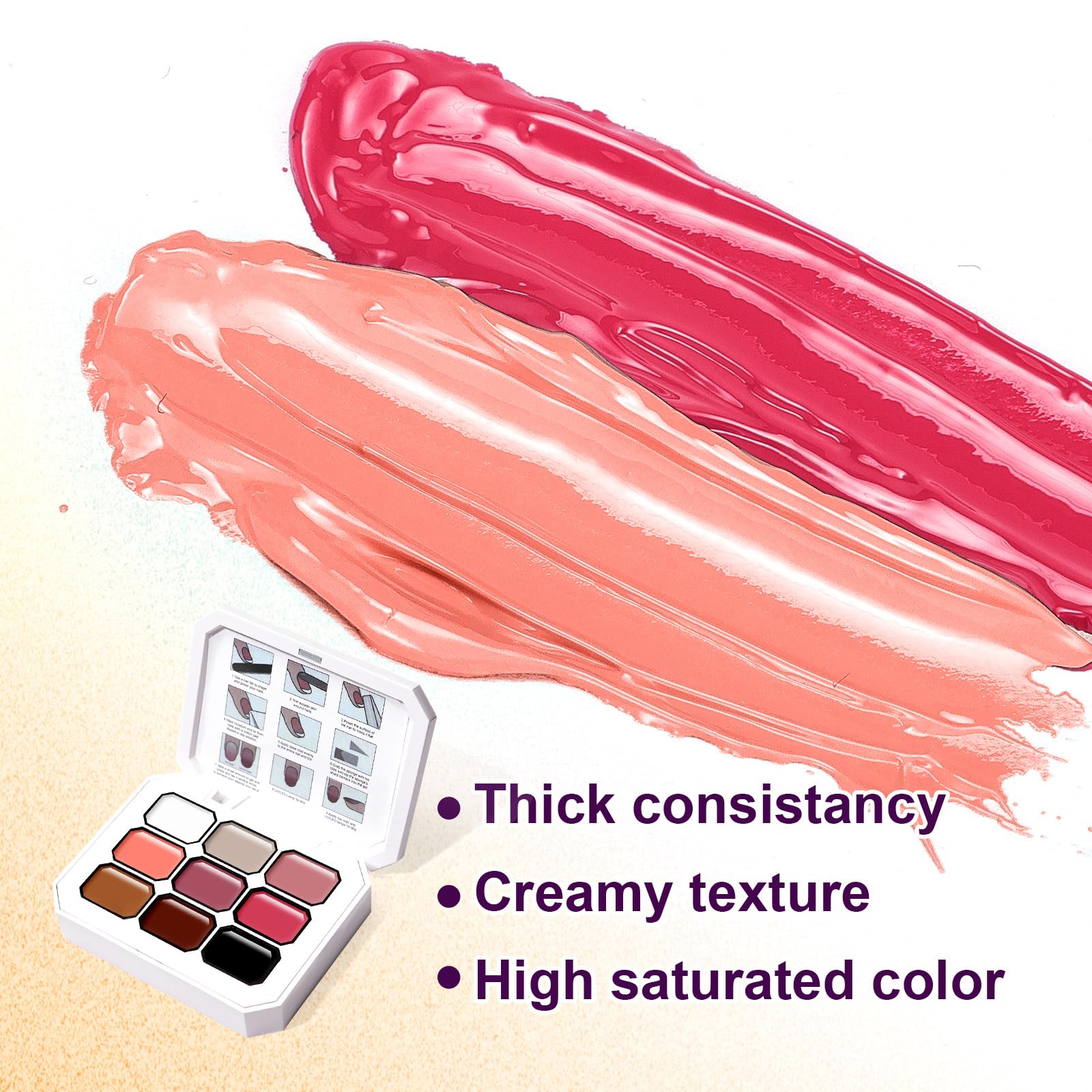 U-Shinein Gradient Painting Gel – 9-Color Ombre Gel Nail Polish Set