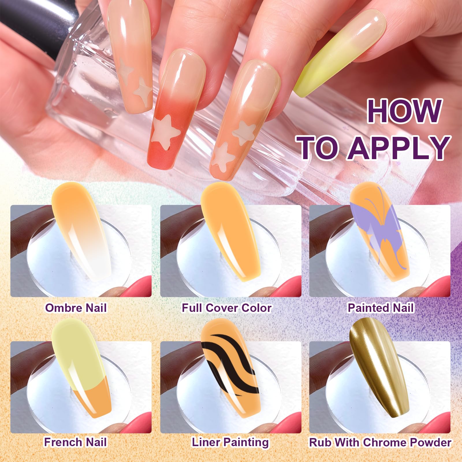 U-Shinein Gradient Painting Gel — 9-Color Ombre Gel Nail Polish Kit