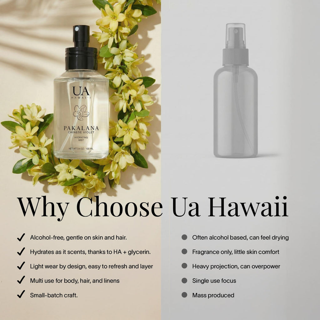 Ua Body Pakalana Chinese Violet Body & Hair Mist – Hawai'i, Alcohol-Free