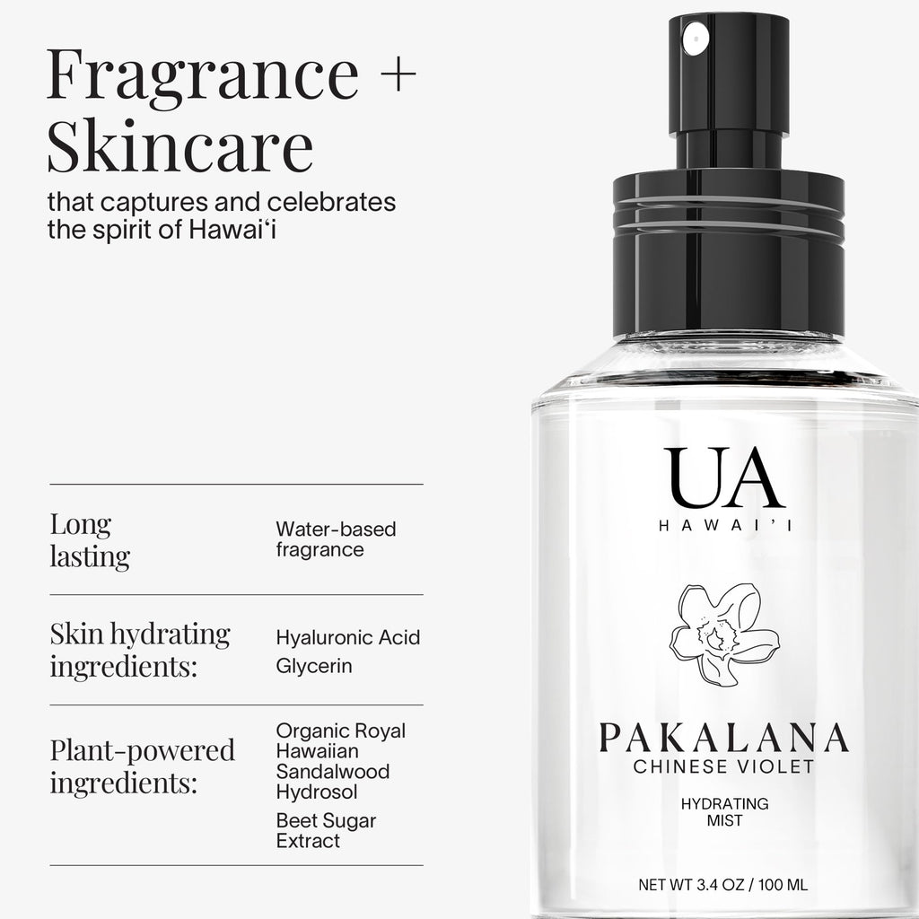 Ua Body Pakalana Chinese Violet Body & Hair Mist – Hawai'i, Alcohol-Free