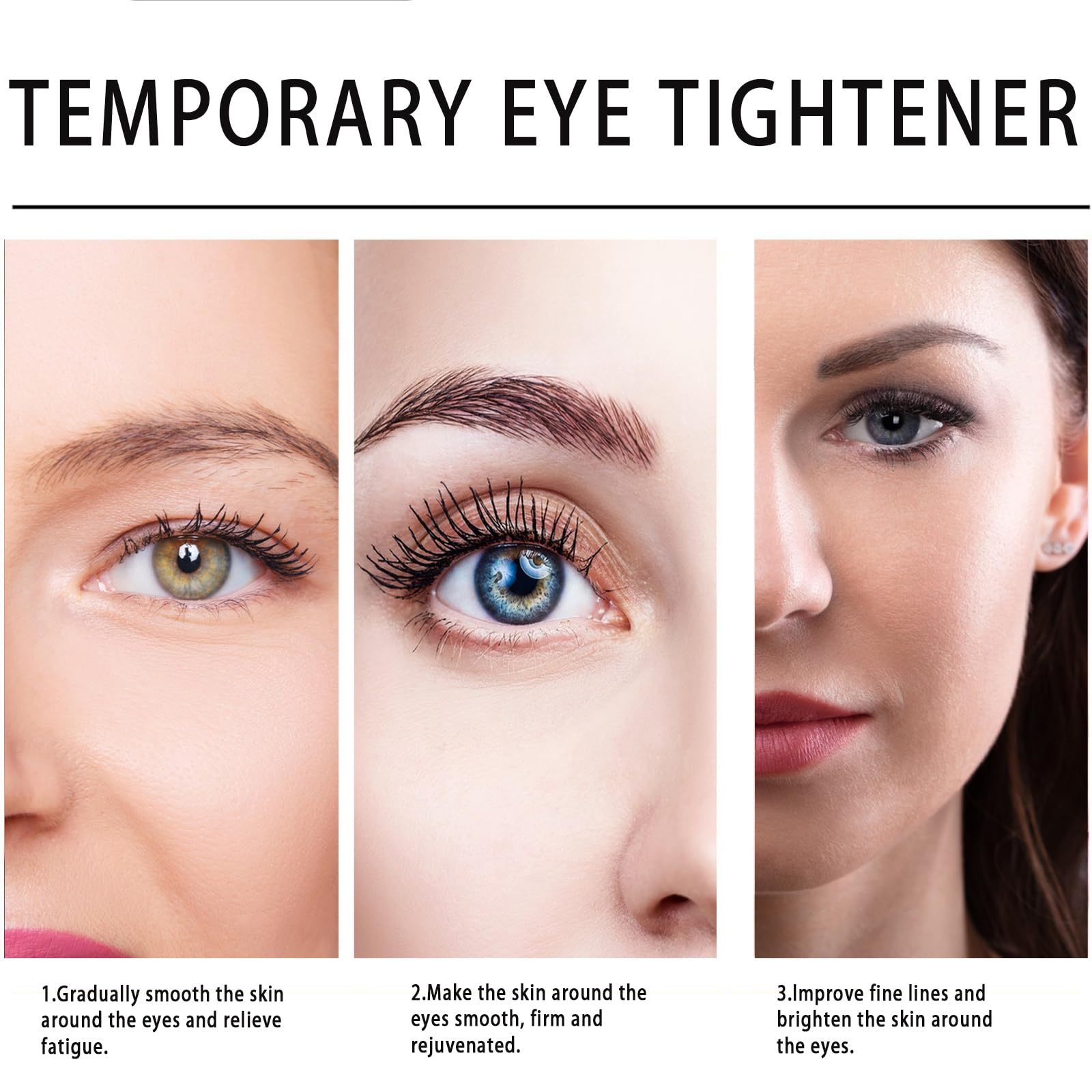 UABUITGLS Instant Firm Eye Tightener – Lightweight Eye Cream with Brush
