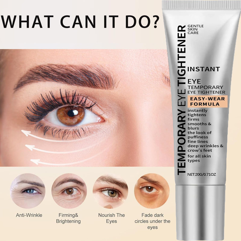 UABUITGLS Instant Firm Eye Tightener – Lightweight Eye Cream with Brush