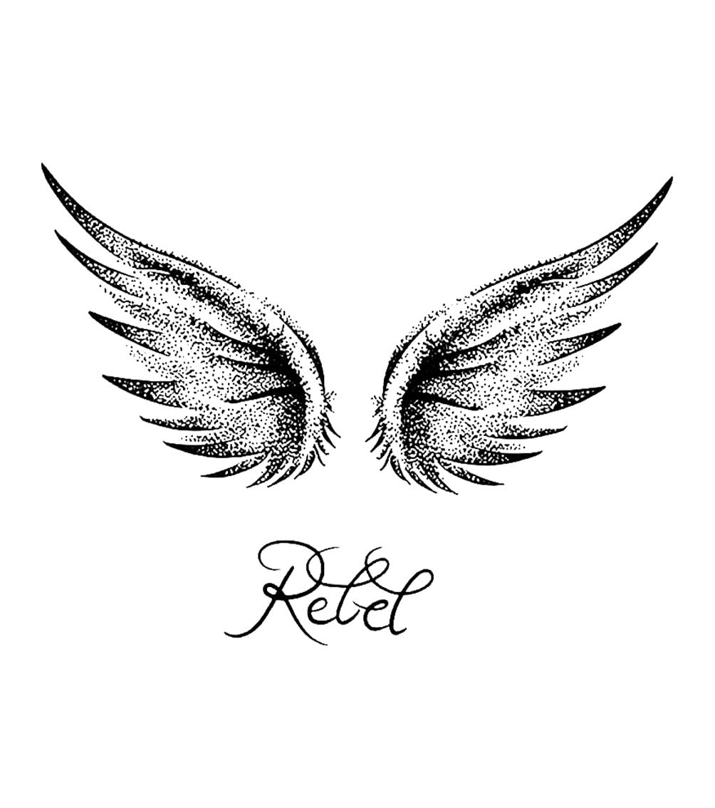 UBICA Angel Wings Semi-Permanent Tattoo – 2 Sheets, Realistic Waterproof Body Art