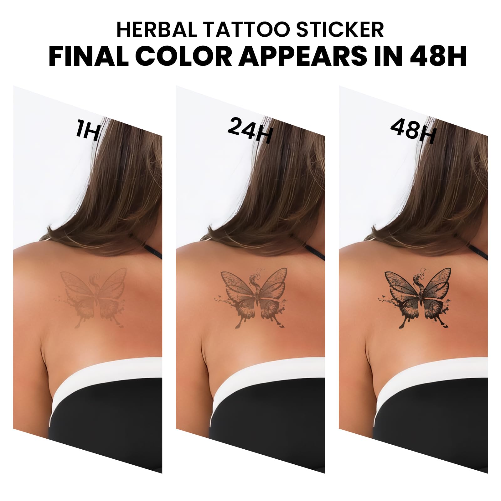 UBICA Large Semi-Permanent Sunflower Tattoo – 2 Sheets, 2-Week Waterproof Floral Designs