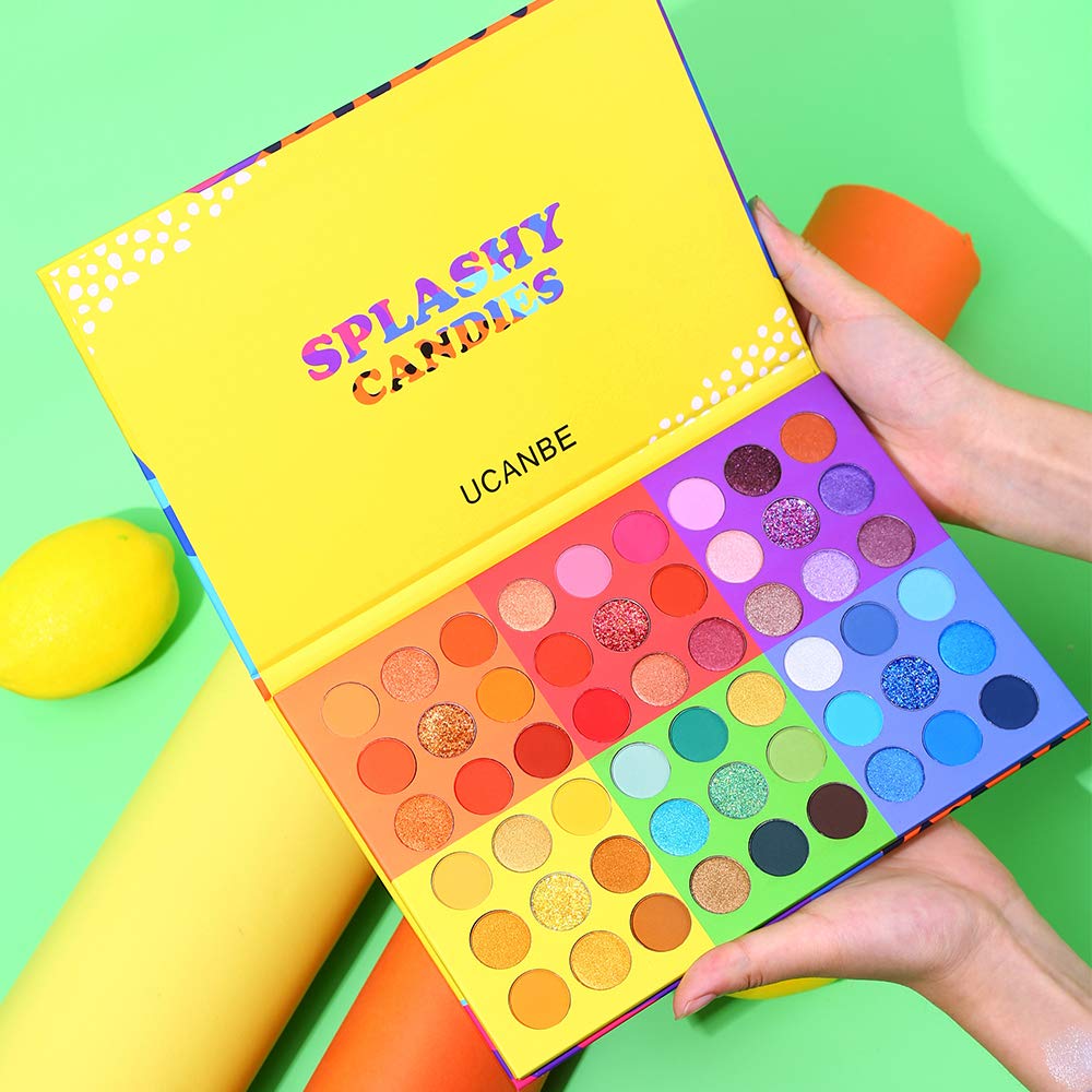 UCANBE 54 Colors Splashy Candies Eyeshadow Palette – Matte & Shimmer
