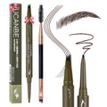 UCANBE Dual-Ended Eyebrow Pen & Gel Liner — 4-Fork Tips, Spoolie, Classic Brown
