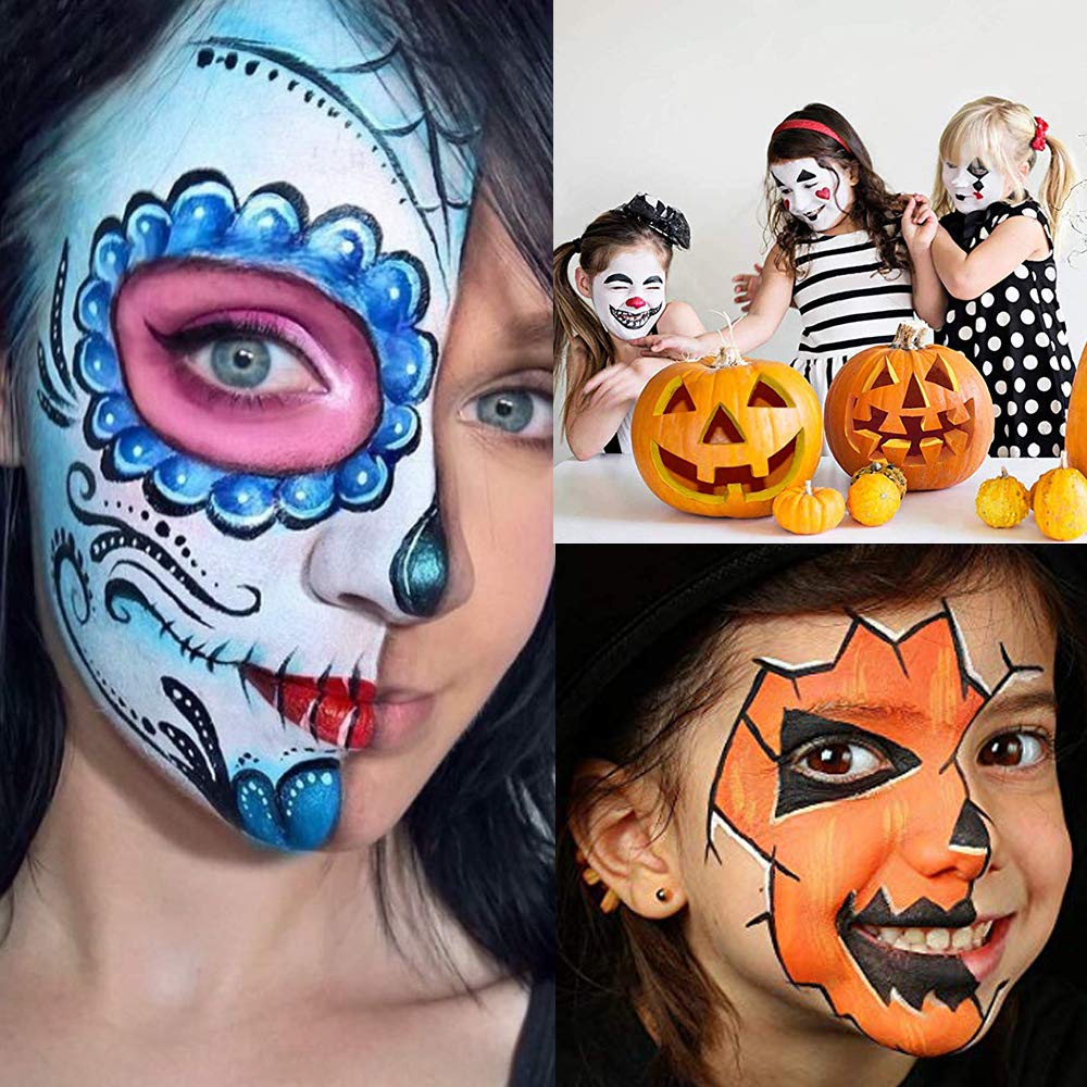 UCANBE Face Body Paint Oil Palette – 15 Colors, Non-Toxic & Hypoallergenic