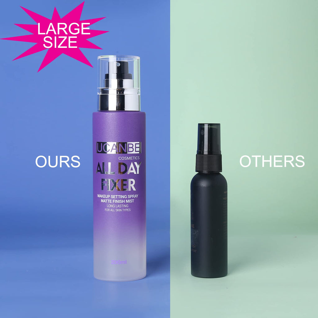 UCANBE Setting Spray + Hydrating Primer & Beauty Sponge Set | Matte Finish, Long-Lasting