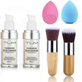 UCANBE TLM Color Changing Foundation Liquid – 2pc Brush & Sponge Set, SPF15