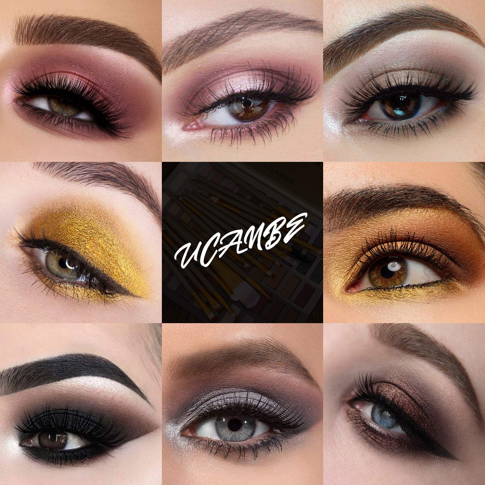 UCANBE 60-Color Naked Eyeshadow Palette – Warm Neutral Neutrals, Matte, Metallic & Glitter Finishes