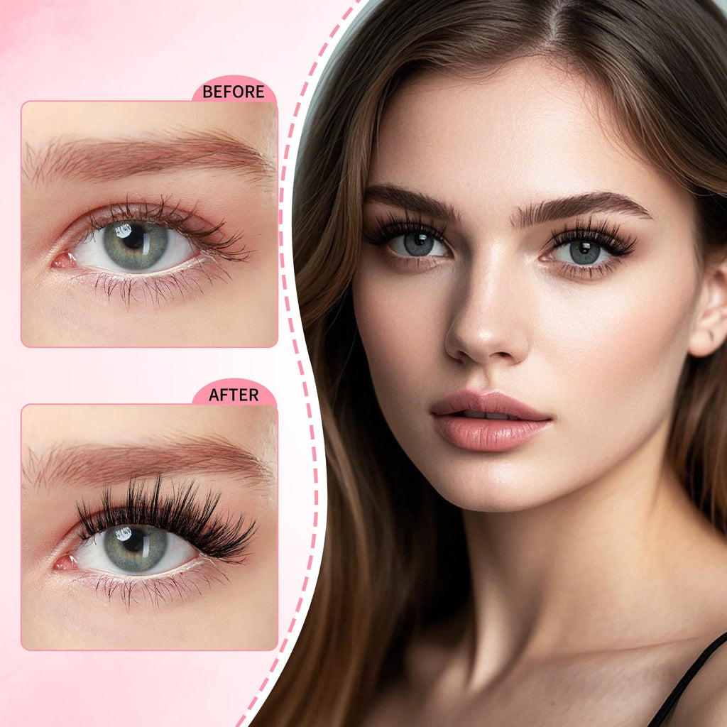 uCoolMe Lash Clusters – Natural Look False Lashes, 6 Pairs, DIY-Cut