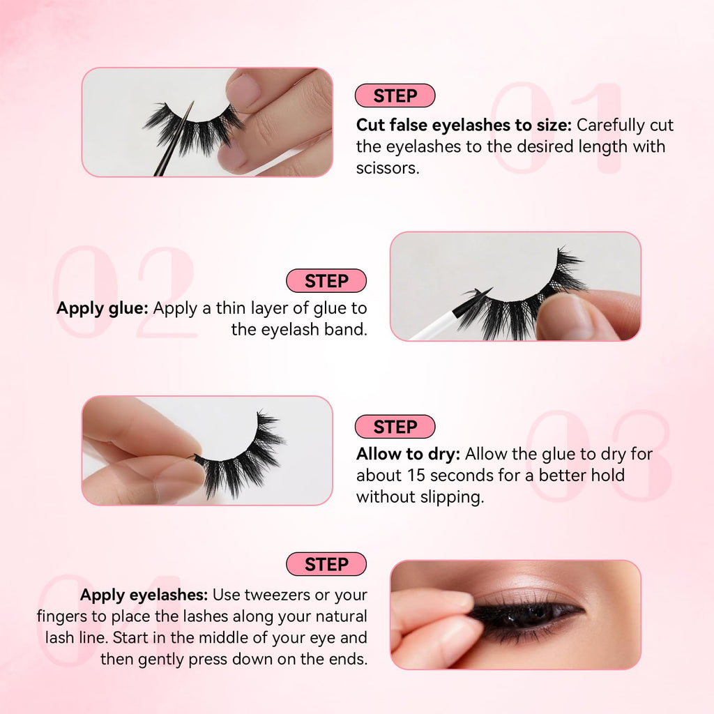 UCOOLME Lash Glue Black – 15-Second Hold, Latex-Free, Leak-Proof Cap for Strip Lashes