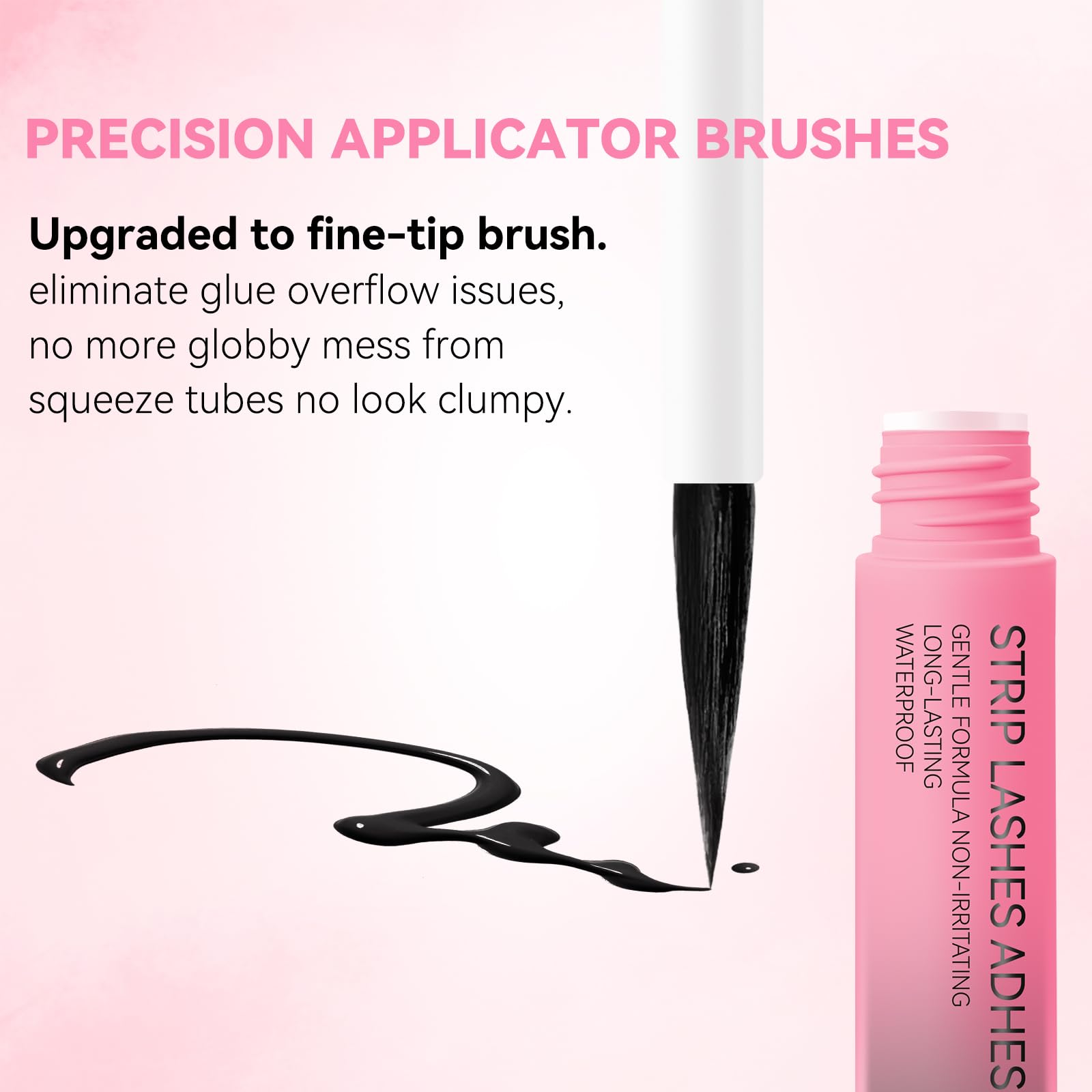 UCOOLME Lash Glue Black – 15-Second Hold, Latex-Free, Leak-Proof Cap for Strip Lashes