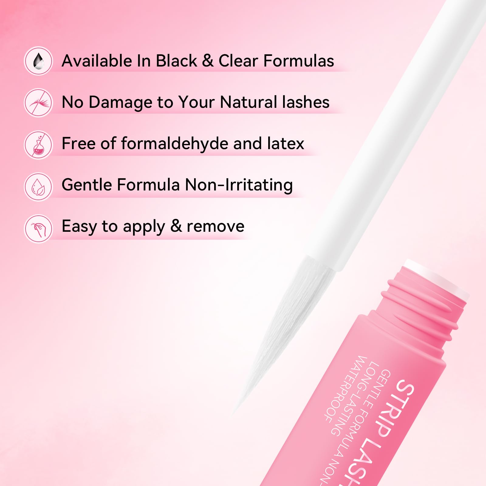 uCoolMe Lash Glue White - Fast-Dry, Latex-Free Adhesive for Strip Lashes