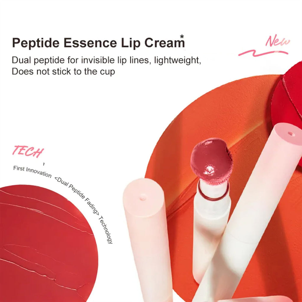 Ueuiu Liquid Lipstick + Cushion Foundation in Pomegranate – Hydrating, Long-Lasting Lip Color