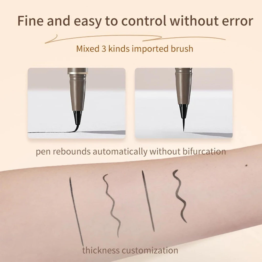 Ueuiu Judy Doll Liquid Eyeliner – Ultra-Fine Tip, Waterproof & Longwear (#04 Gray Brown Upgrade)