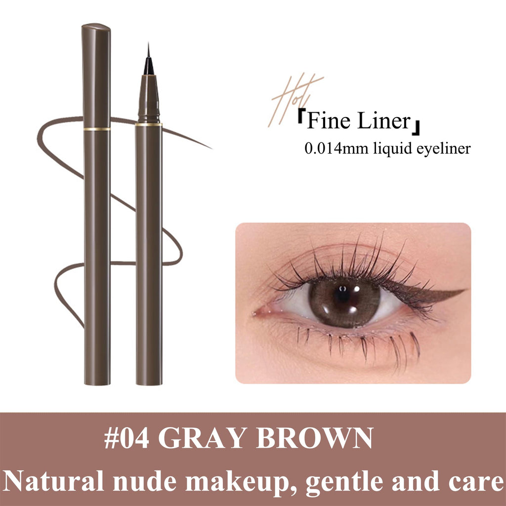 Ueuiu Judy Doll Liquid Eyeliner – Ultra-Fine Tip, Waterproof & Longwear (#04 Gray Brown Upgrade)