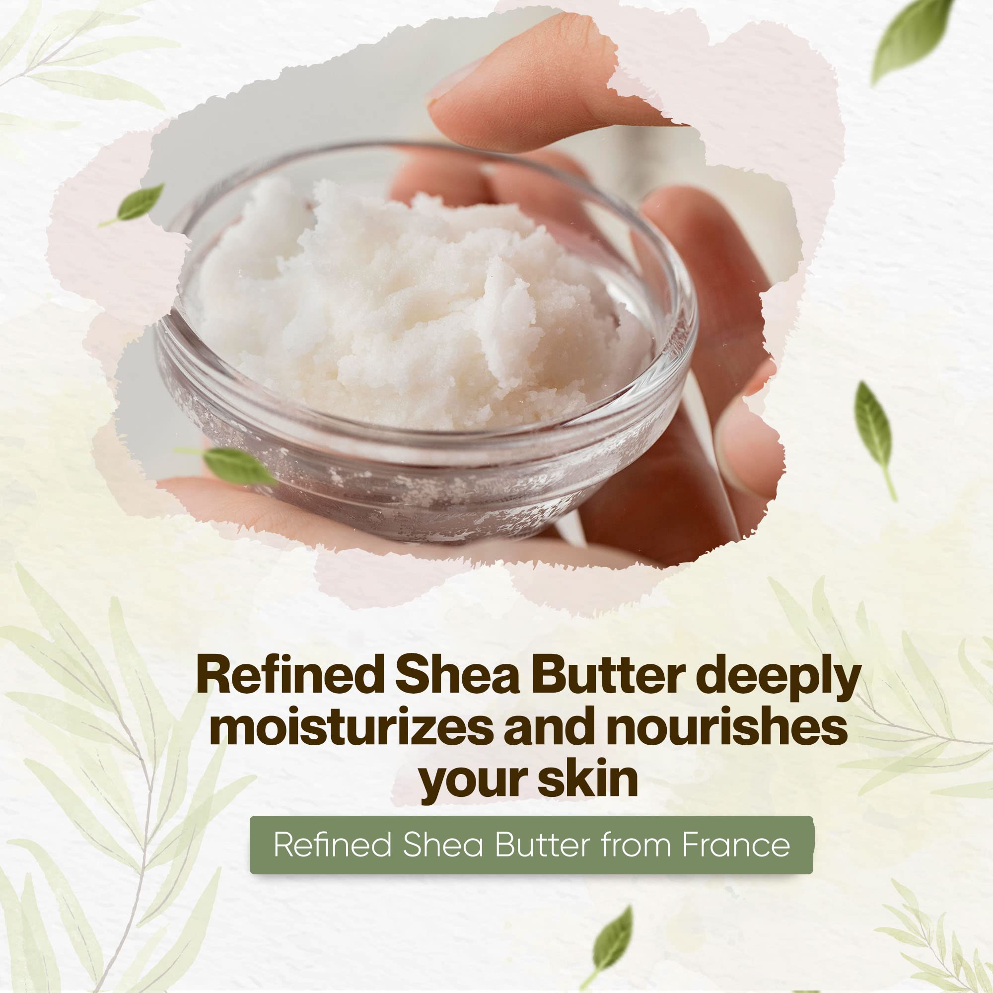 uh*Roh*Muh Refined Shea Butter from France 16 oz – Odorless & Smooth Texture – Cosmetic Grade for Skincare, Hair Care, Soap Making, Lotions & DIY Formulations