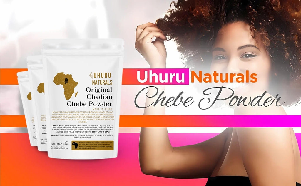 Uhuru Naturals ChadianChebe Hair Powder (100 g) | Authentic Chad Chebe for Moisture & Strength