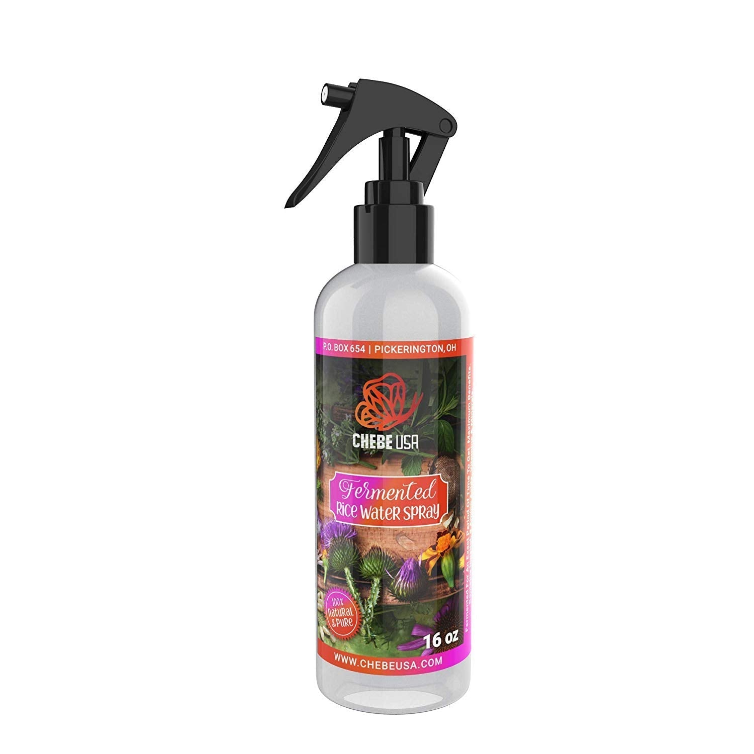 Uhuru Naturals Hair Growth Spray | Fermented Rice Water for Color-Treated & Damaged Hair (Two 8 oz Bottles)
