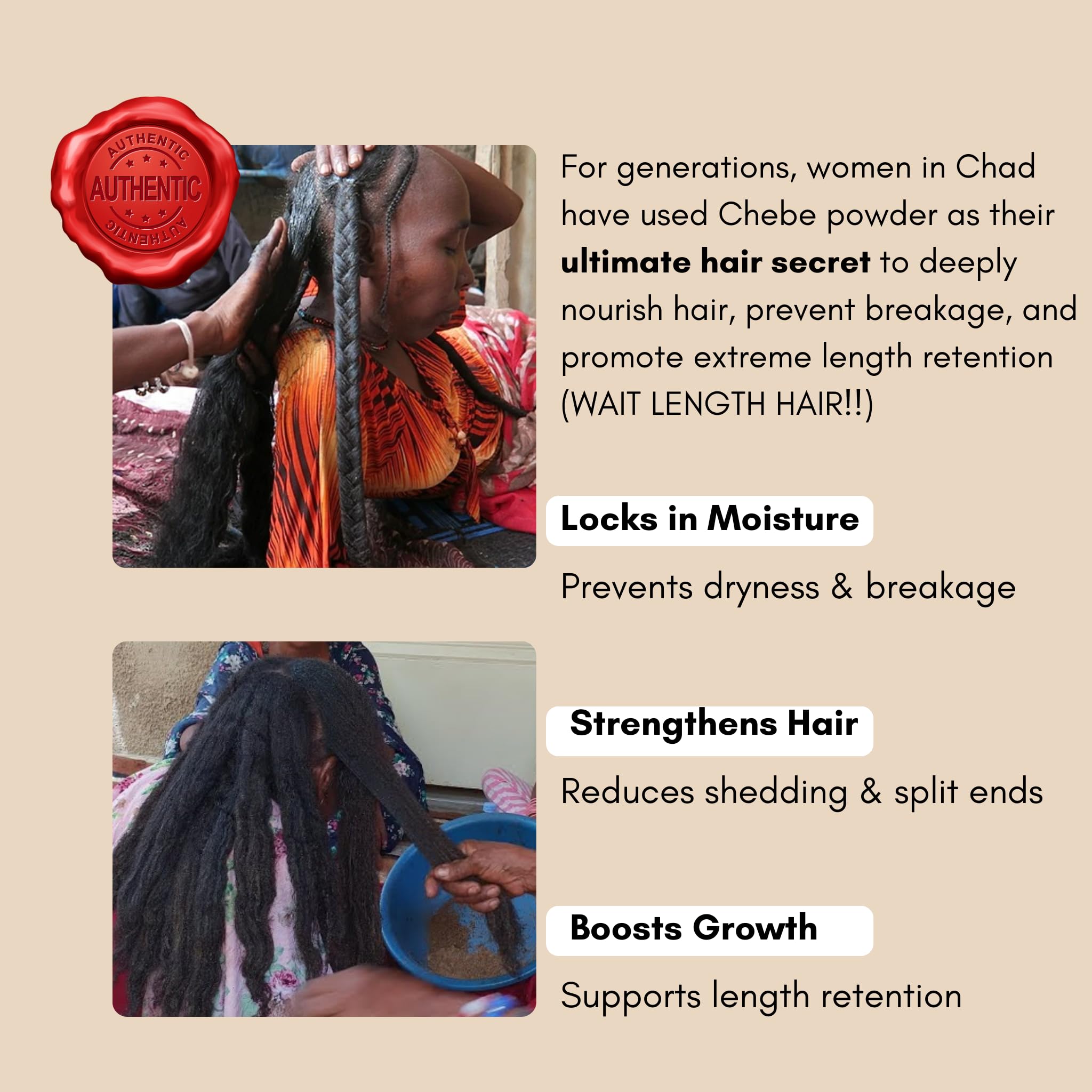 Uhuru Naturals Original Chebe Oil with Karkar Hair Growth - 8 oz | All Hair Types