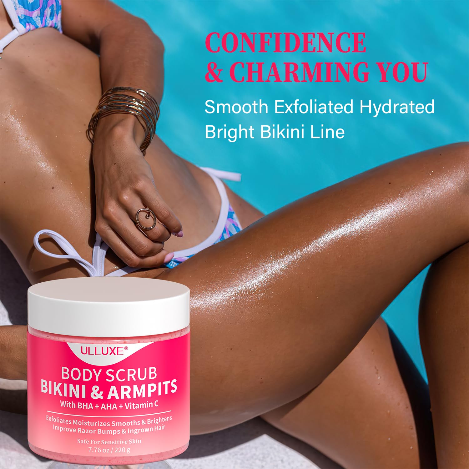 ULLUXE Bikini Area Exfoliator – AHA/BHA + Vitamin C for Smooth, Even Skin