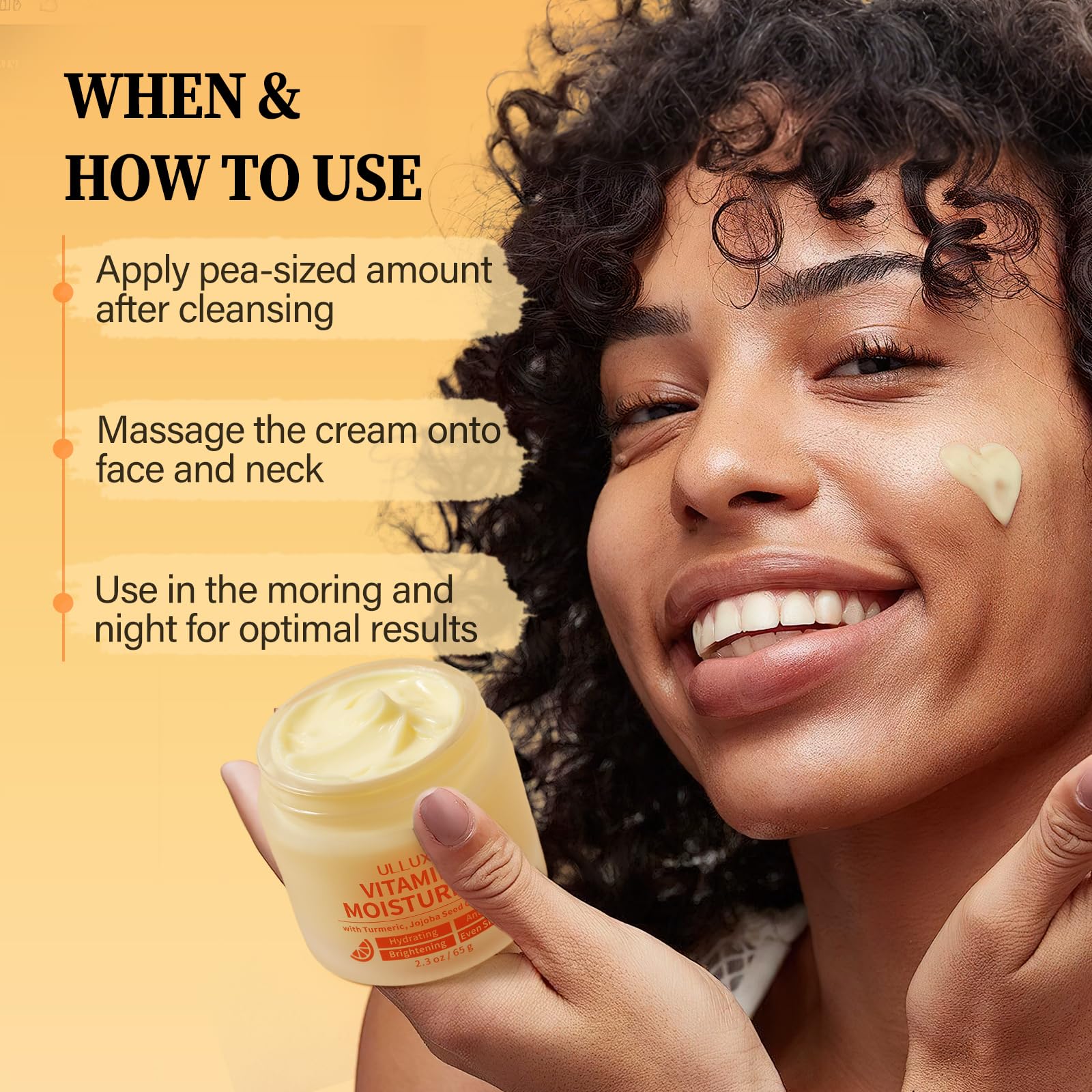 ulluxe Vitamin C Face Moisturizer – Brightening & Anti-Aging Cream with Turmeric