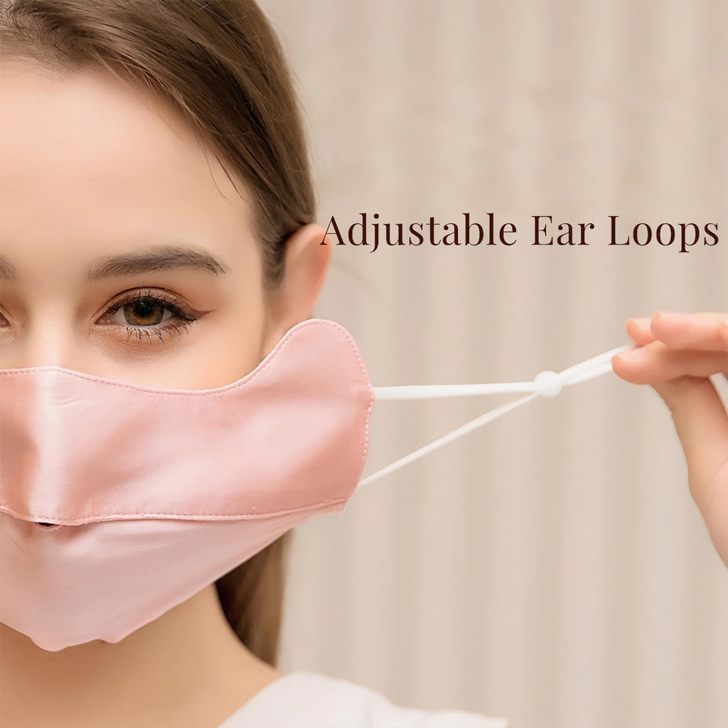 ULPOCMU Mulberry Silk Sun Protection Mask - UPF 50+ Lightweight Mauve