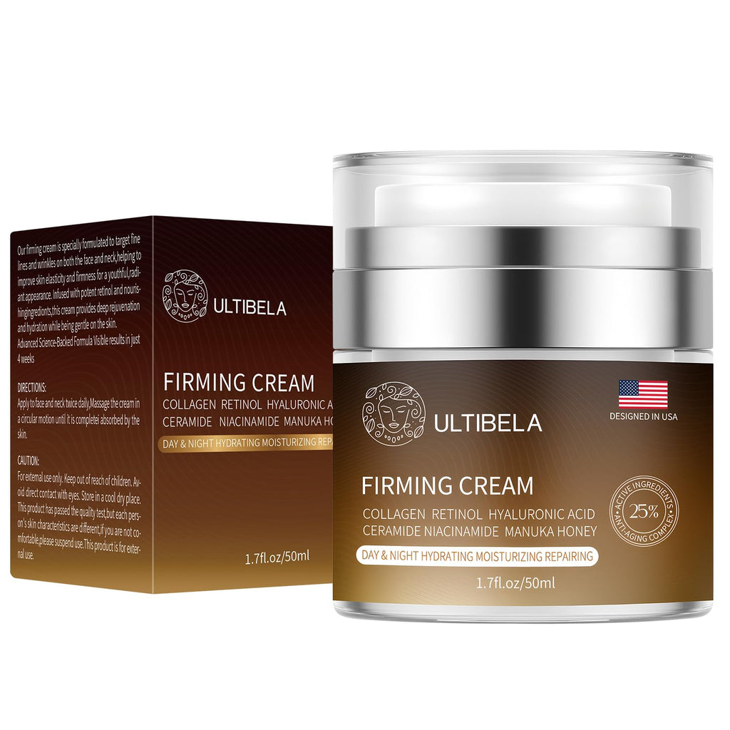 ULTIBELA Tighten & Lift Neck Cream – Deep Hydration, Retinol & Collagen (1.7 fl oz)