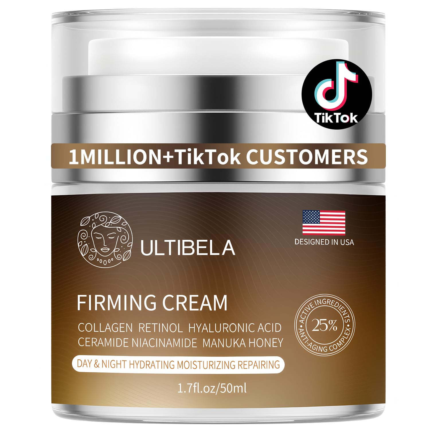 ULTIBELA Tighten & Lift Neck Cream – Deep Hydration, Retinol & Collagen (1.7 fl oz)