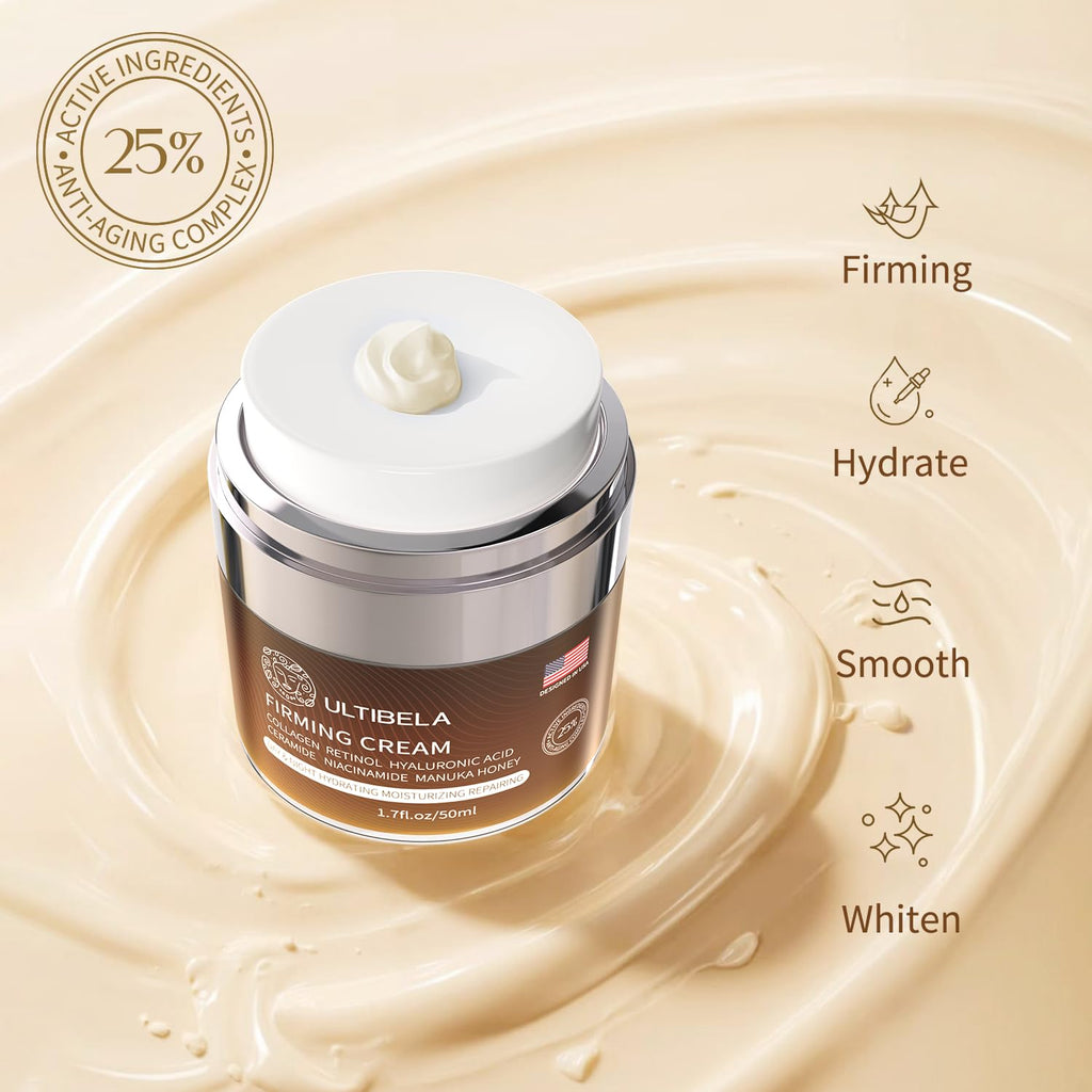 ULTIBELA Tighten & Lift Neck Cream – Deep Hydration, Retinol & Collagen (1.7 fl oz)