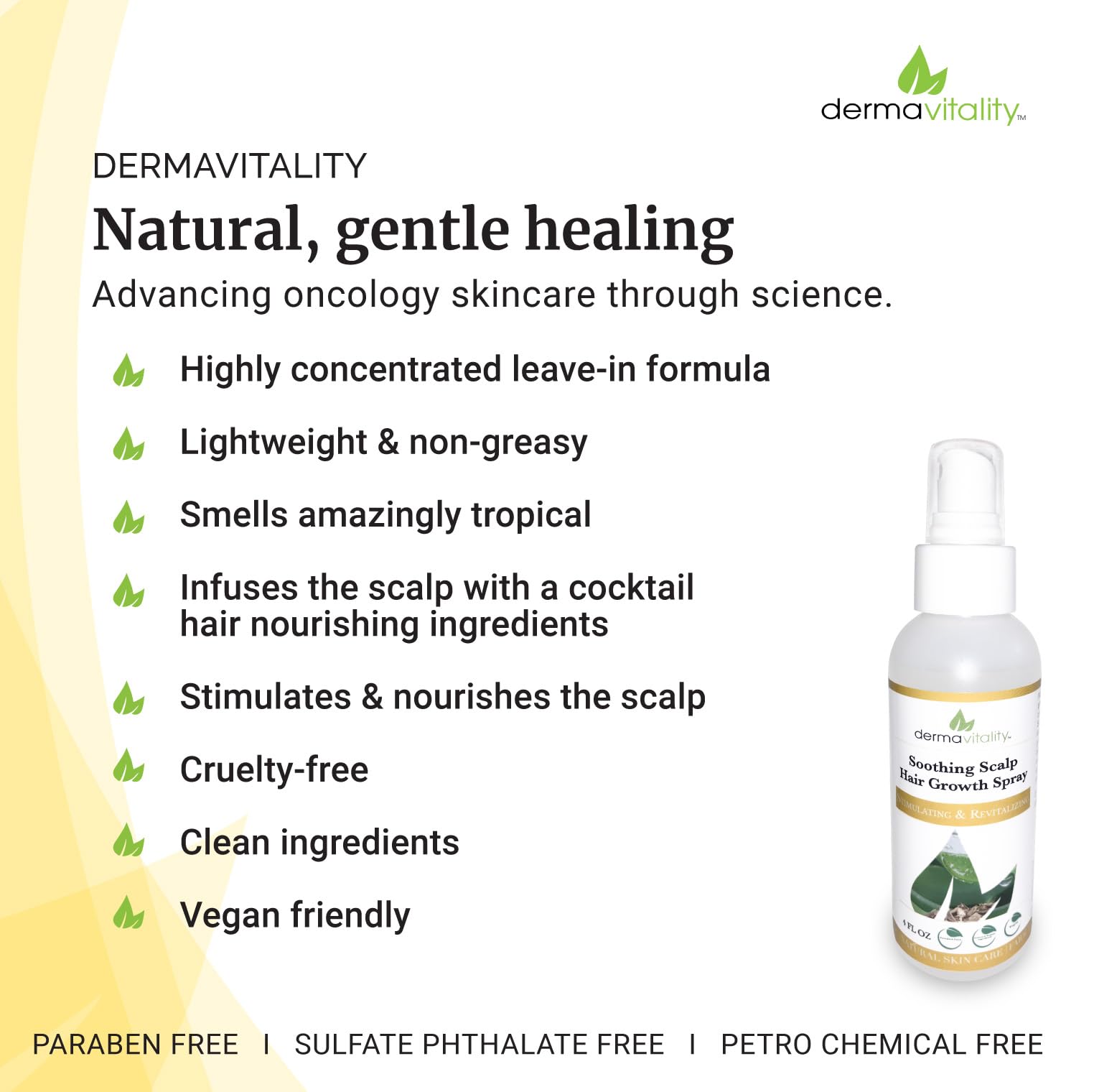 UltimateVitality Soothing Scalp Hair Growth Spray – Lightweight Keratin-Peptide Formula for Thicker-Looking Hair – 4 oz