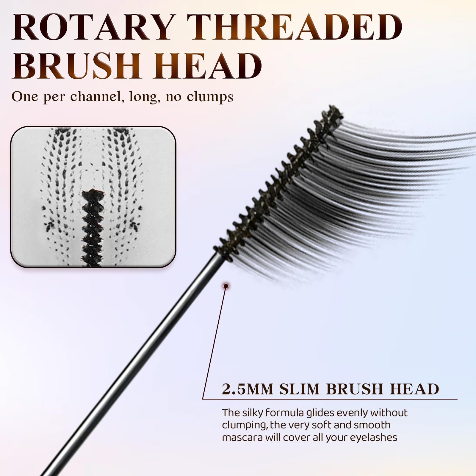 Ultra-Fine Lengthening Waterproof Mascara – Quick-Dry, Smudge-Proof, 24‑Hour Lift for Tiny & Lower Lashes