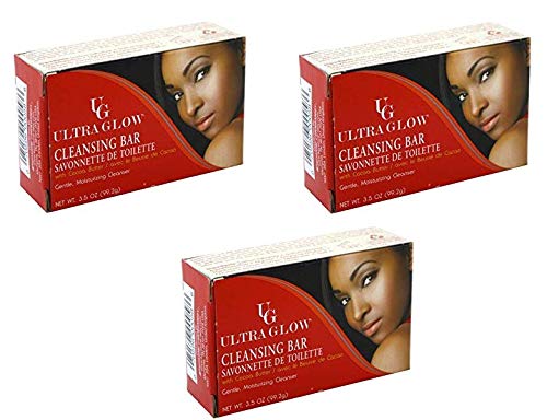 Value Pack of 3 Ultra Glow Soap Cleansing Bar 3.5 oz | Gentle Daily Cleanse
