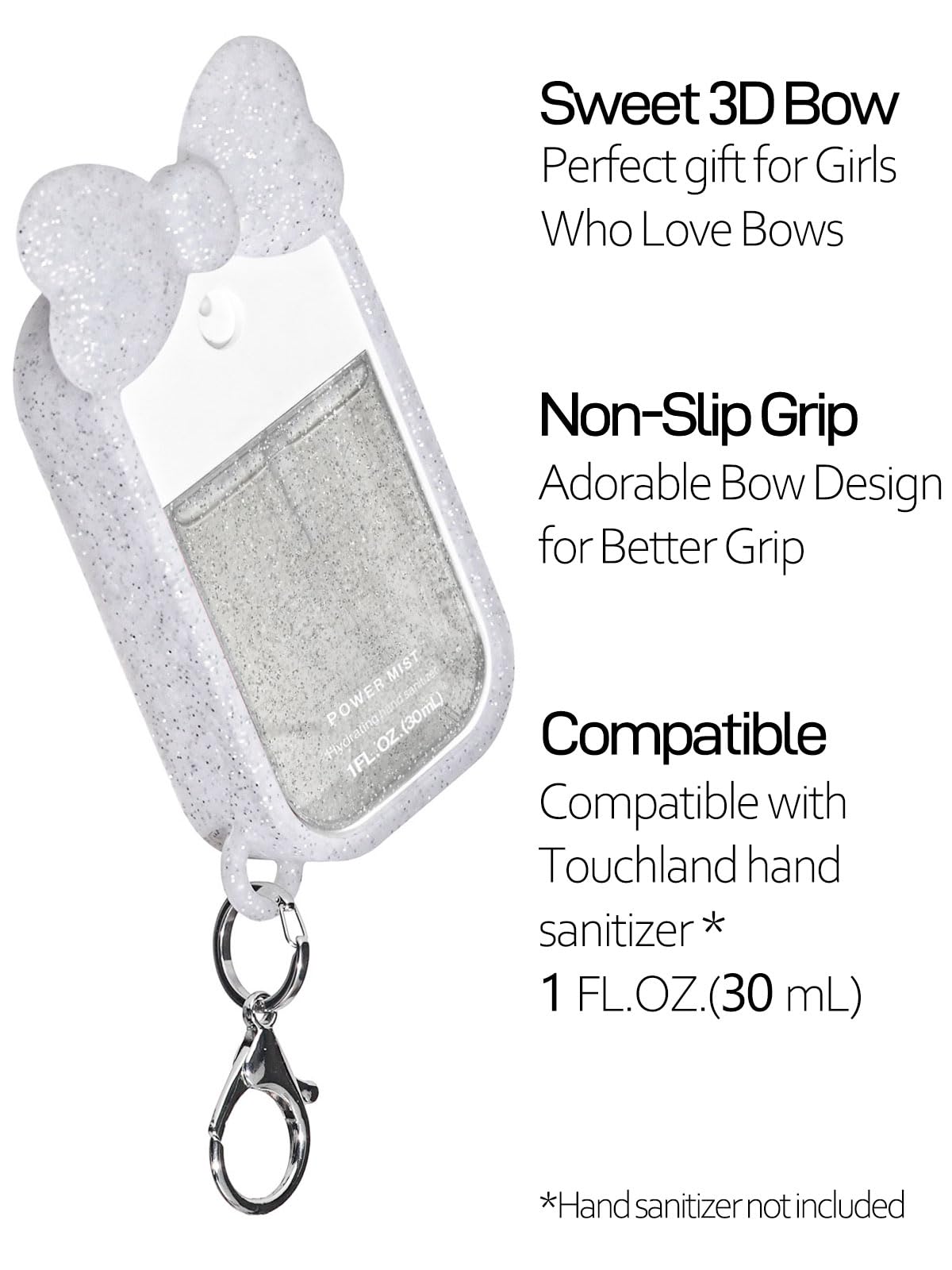 ULTRASKINX Ribbon Bow Case for Touchland Confetti Cake Mist – Frosted Sparkle