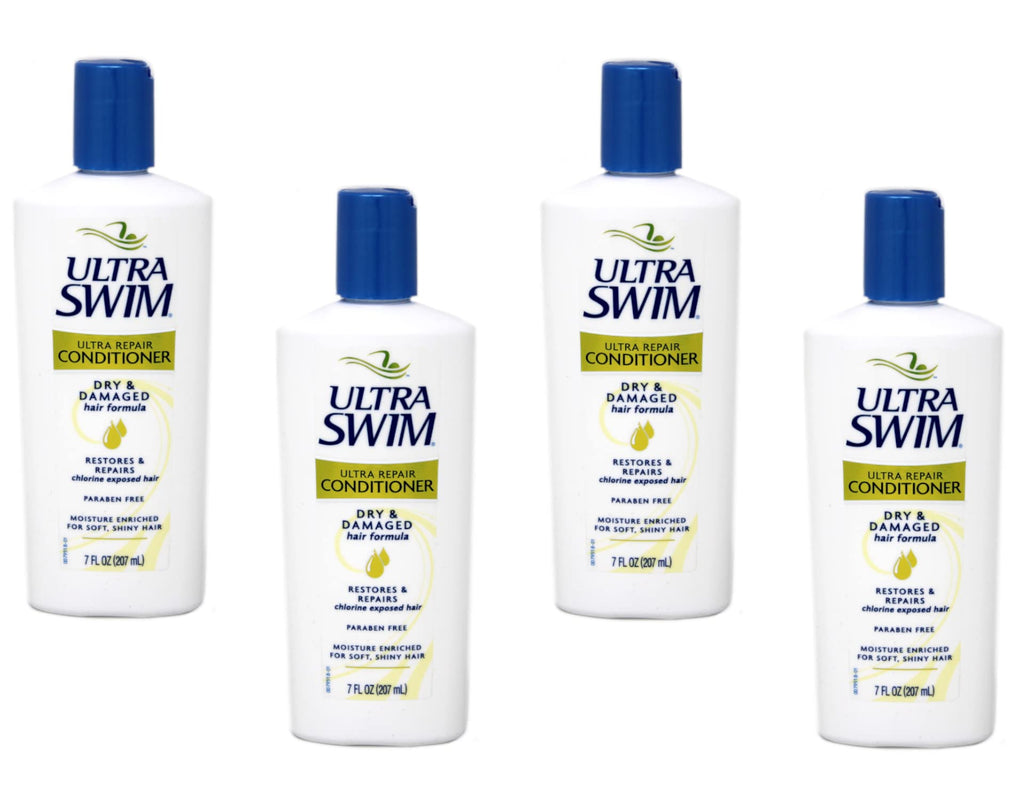 UltraSwim Ultra Repair Conditioner – 7 oz Bottles (Pack of 4) for Chlorine-Damaged Hair
