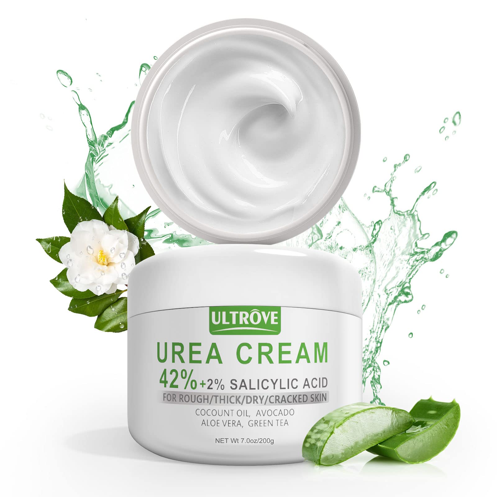 Ultrove Urea Cream 42% with 2% Salicylic Acid – Deep Moisturizing Foot Cream (7 oz)