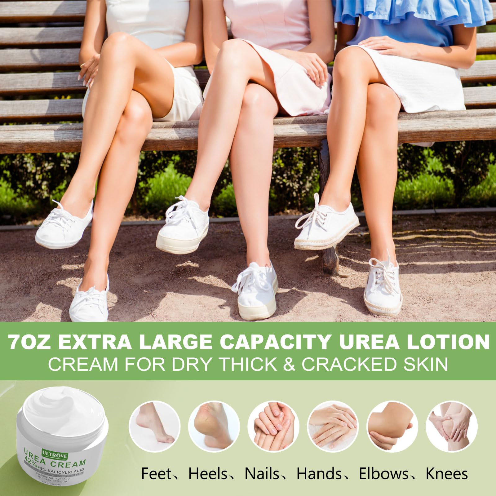Ultrove Urea Cream 42% with 2% Salicylic Acid – Deep Moisturizing Foot Cream (7 oz)
