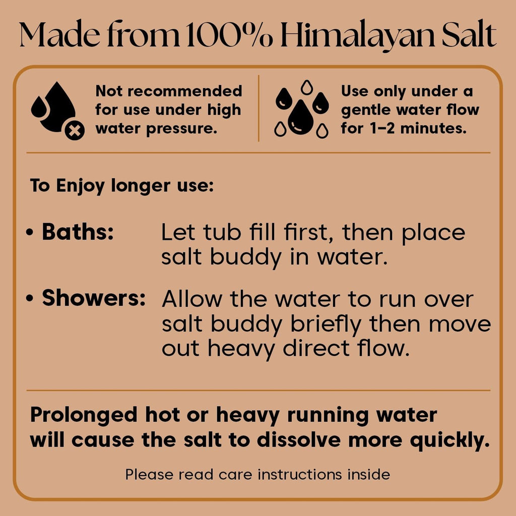 UMAID Himalayan Bath Salt Buddy – 2 lb Solid Pink Salt Rock for Shower & Bath