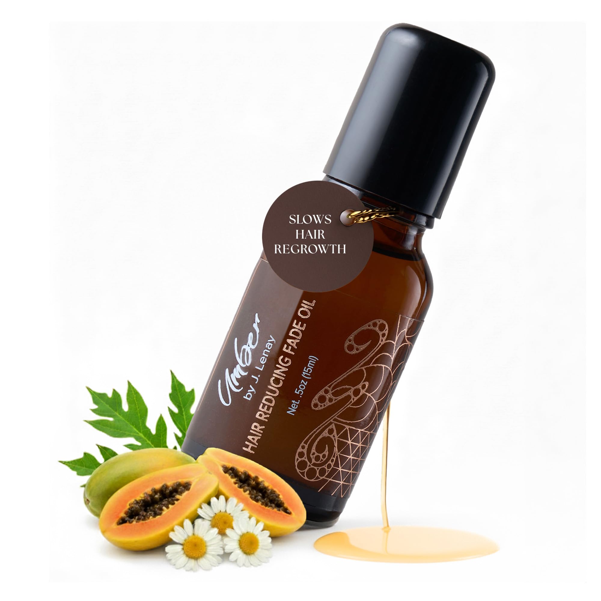 Umber By J. Lenay Hair Reducing Fade Oil - Sentive Strength for Sensitive Skin | Hair Growth Inhibitor Serum 15ml
