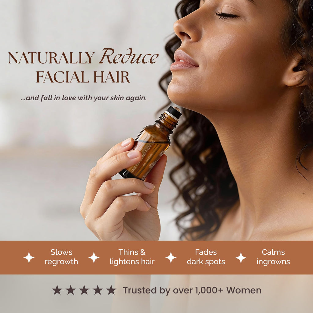 Umber By J. Lenay Hair Reducing Fade Oil - Sentive Strength for Sensitive Skin | Hair Growth Inhibitor Serum 15ml