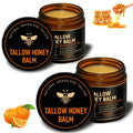 UMHWYZW 2-Pack Organic Beef Tallow Face Moisturizer with Raw Honey – Grass-Fed Tallow, Citrus Scent