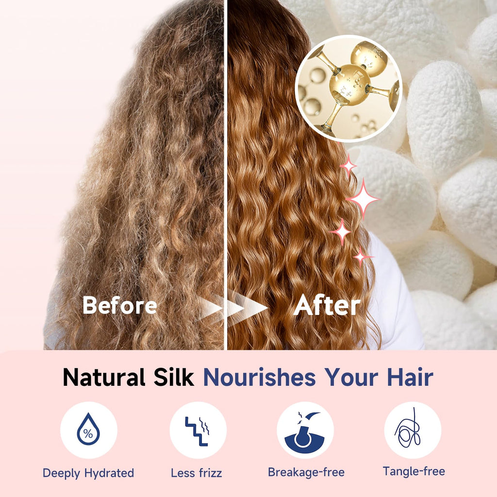 Umisleep Silk Bonnet – Mulberry Silk Lining, Large Hair Wrap for Curly & Long Hair